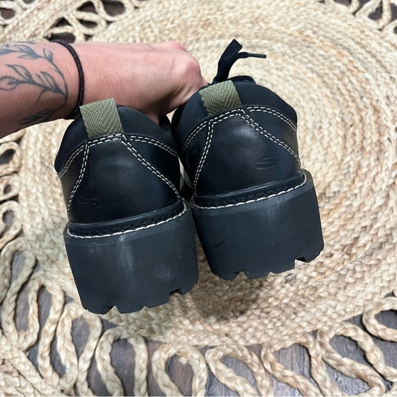 Skechers Black Sneakers with Chunky Sole and Leather Upper women’s 10 - Picture 4 of 6